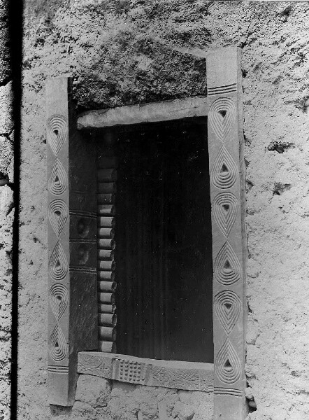 Carved door frame