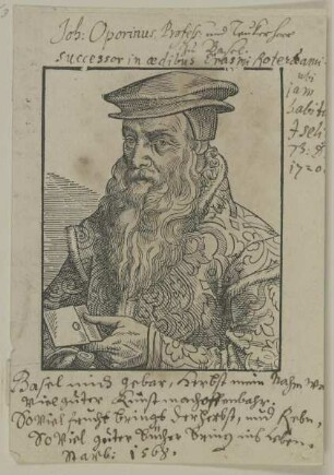 Bildnis des Johann Oporinus