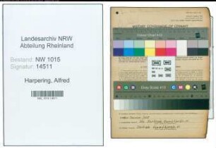 Entnazifizierung Alfred Harpering , geb. 08.12.1914 (Schlosser)