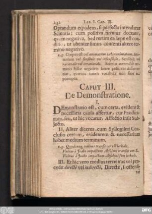 Caput III. De Demonstratione.