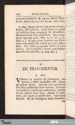 X. De Providentia.