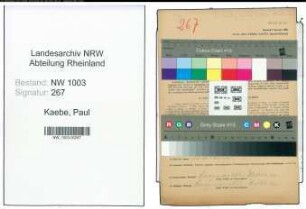 Entnazifizierung Paul Kaebe , geb. 02.06.1903 (Arbeiter)