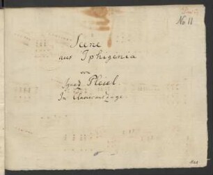 Ifigenia in Aulide. Auszüge. Arr; V, pf; B 703.3/3; B 703.3/4
