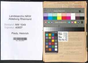 Entnazifizierung Heinrich Pauly , geb. 21.11.1893 (Lehrer)