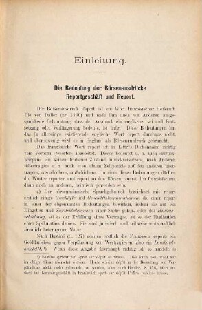 Das Reportgeschäft