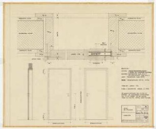 Wohnhaus Jagusch, Karlsruhe Ausführungsplanung: Innentür: Ansicht, Schnitt 1:10, 1:1