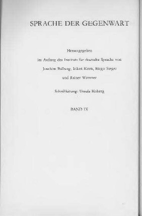 Die deutsche Verwaltungssprache der Gegenwart : eine Untersuchung der sprachlichen Sonderform und ihrer Leistung