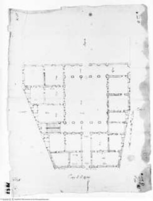 Rom, Palazzo Aldobrandino (della Provincia) a Piazza Santi Apostoli, Grundriss des Erdgeschosses