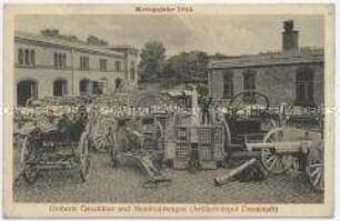 Eroberte Waffen im Artilleriedepot Darmstadt