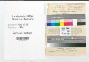 Entnazifizierung Wilhelm Wieneke , geb. 13.01.1890 (Postbeamter)