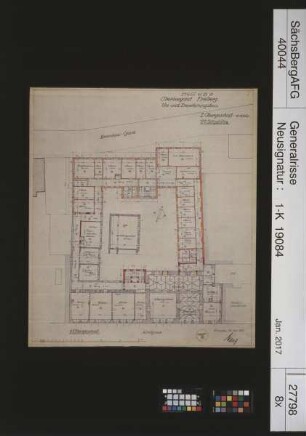 Oberbergamt Freiberg; Um- und Erweiterungbau (Brennhausgasse und Ostflügel), 1. Obergeschoss
