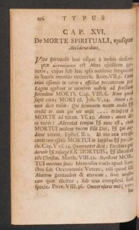 Cap. XVI. De Morte Spirituali, ejusque Accidentibus
