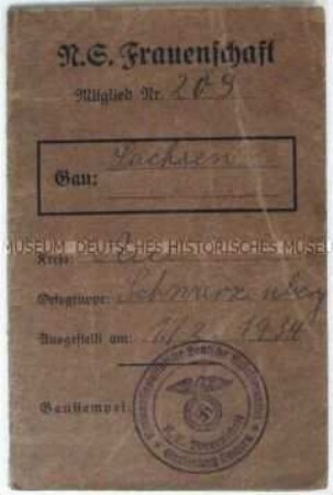Mitgliedsausweis der N.S. Frauenschaft