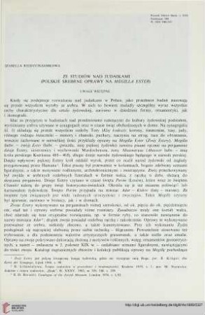 17: Ze studiów nad judaikami (polskie srebrne oprawy na Megilla Ester)