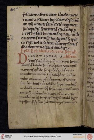 Epistola Petri abailardi contra Bernhardum abbatem