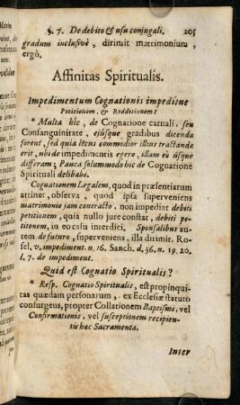 205-215, Affinitas Spiritualis.