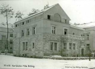 Billing, Hermann; Karlsruhe, Moltkestr.47 / Beethovenstr.; Villa Billing - Außenansicht