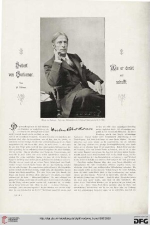 14: Hubert von Herkomer : wie er denkt und schafft