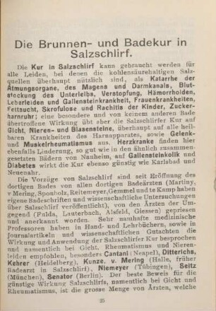 Die Brunnen- und Badekur in Salzschlirf.
