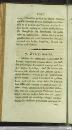 7. Kriegsmacht