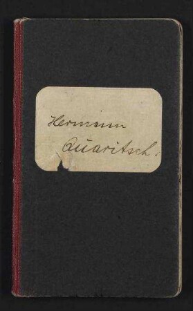 Hermann August Karl Quaritsch - Deutsches Reich Seefahrtsbuch Nr. H 4285