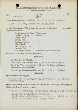 Weinheimer, Albert