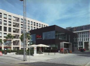 Dresden-Altstadt, Wilsdruffer Straße 24. Café, Bar, Restaurant "Max" (2007-2008, B. Schulz; 2008, Trux Architekten). Straßenansicht