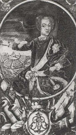 Ernst August I. Herzog von Sachsen-Weimar vor Schloß Belvedere