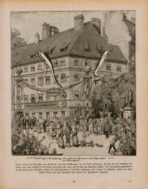 "Festlicher Empfang am Hause Braun und Schneider zu München"