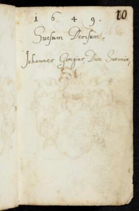 10 Johann Georgius, Dux Saxoniae