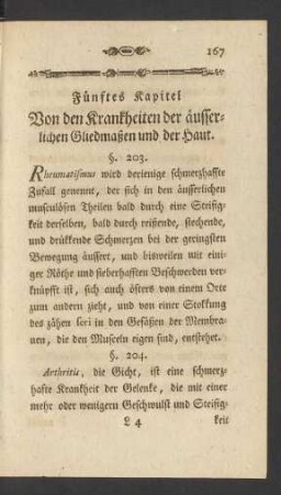Fünftes Kapitel. Von den Krankheiten der äusserlichen Gliedmaßen und der Haut