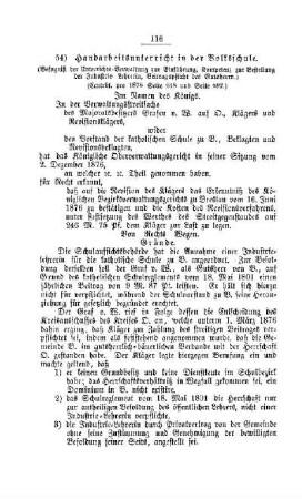 Handarbeitsunterricht in der Volksschule : [V. Volksschulwesen]