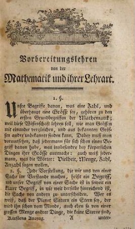 Auszug aus den Anfangsgründen und dem Lehrbegriffe der Mathematischen Wissenschaften