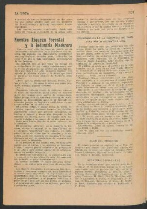 Los negocios de la Compañia de Tranvias Anglo Argentina LDA.