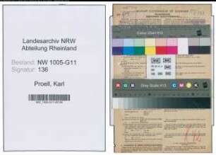 Entnazifizierung Karl Proell , geb. 08.03.1901 (Vulkaniseur)