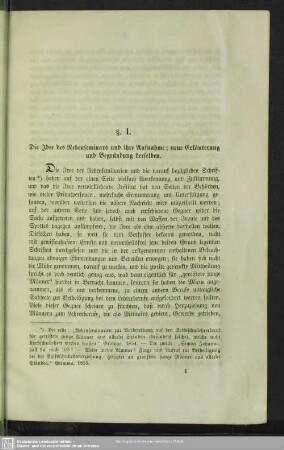 §. 1. Die Idee des Nebenseminars und ihre Aufnahme : neue Erläuterung und Begründung derselben