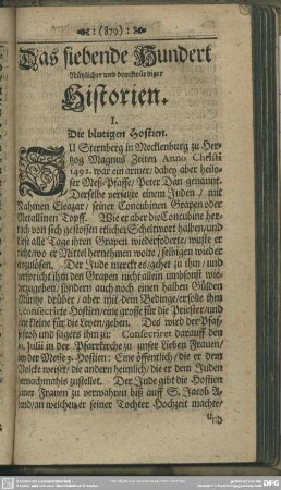 Das siebende Hundert Nützlicher und denckwürdiger Historien