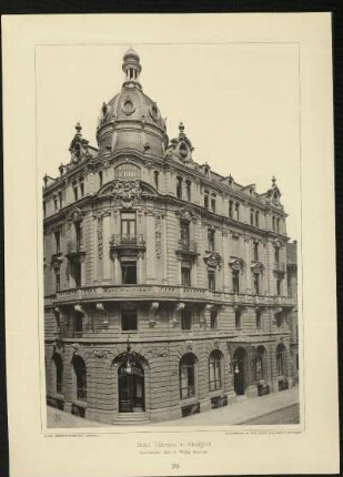 Tafel 26. Hotel Viktoria in Stuttgart. Architekten: Bihl & Woltz
