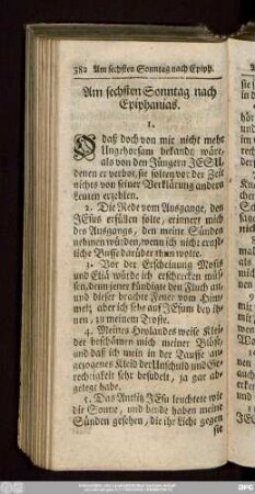 Am sechsten Sonntag nach Epiphanias.