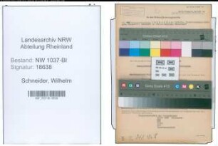 Entnazifizierung Wilhelm Schneider , geb. 23.05.1890 (Steuerinspektor)