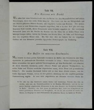 Tafel VIII. Ein Buffet im neuesten Geschmack