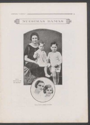 Nuestras damas - [Fotografías] : Señora Marta Leloir de Udaondo [y] Señora Fanny Ayerza de Peña