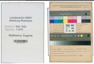 Entnazifizierung Eugenie Stattkienicz , geb. 07.04.1893 ()