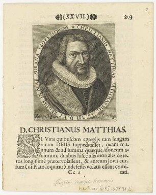 Bildnis des Christianus Matthias