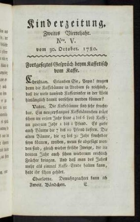 65-72 Fortgesetztes Gespräch beym Kaffetisch vom Kaffe