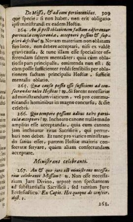 309-320, Ministrans celebranti. - Missae iteratio eodem die.