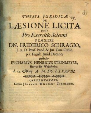 Theses iuridicae de laesione licita