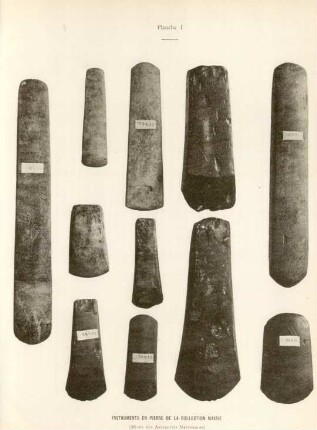 Planche I. - Instruments en pierre de la collection Massie