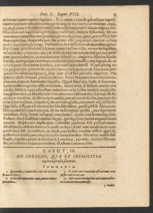 Caput IX. De Indiciis, Quae Ex Inimicitia capitali proficiscuntur.