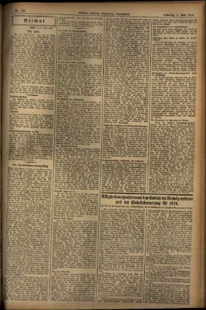 Zweite Ausgabe vom Samstag, den 01. Juni 1929.